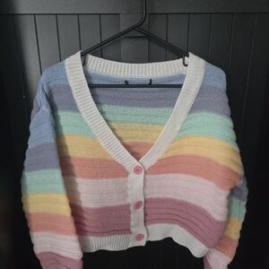 Trendy Boutique Multicolor Striped Cardigan